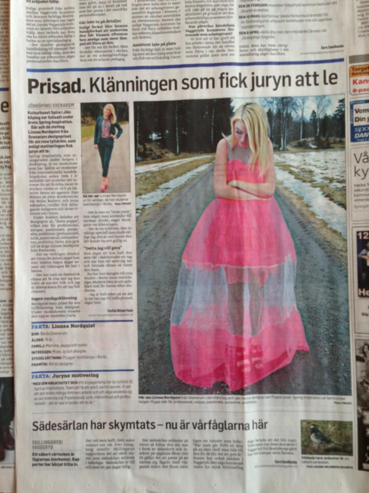 Liquist Linnea Nordquist i Jönköpings Posten 11 April 2013 Liquist Linnea Nordquist i Jönköpings Posten 11 April 2013