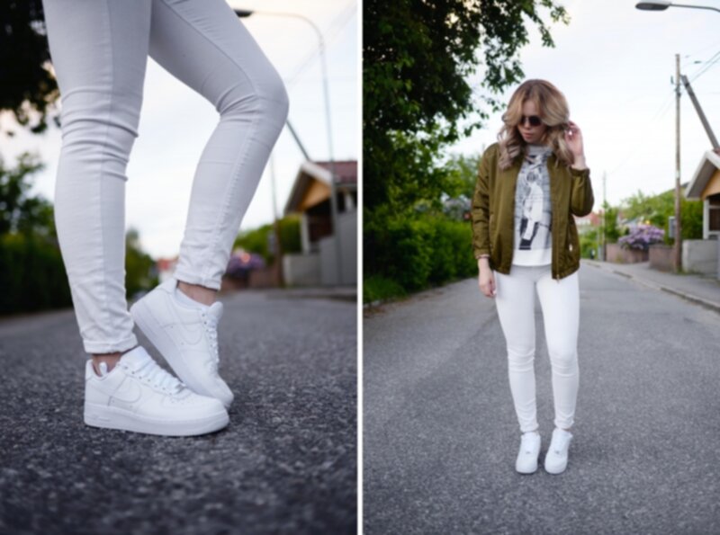 white nike air force outfit